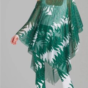 Artemisa sheer Poncho in Queen Palm Top - Women